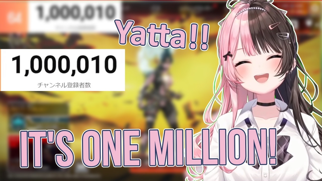 Hinano Reached One Million Subscribers!【Tachibana Hinano/Vspo!]