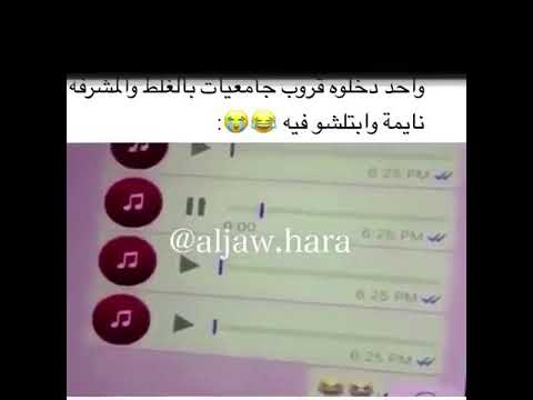 بنات جامعه مدخلين واحد بالغلط معاهم في القروب 