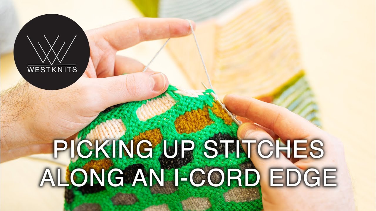 Picking Up Stitches Along An I-Cord Edge