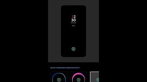 How to change fingerprint animation effect on oneplus.