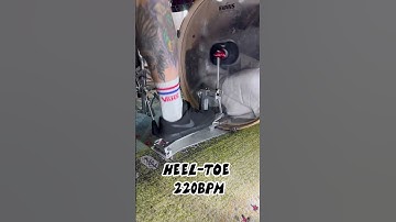 Heel-toe . Axis single pedal. 220 bpm.