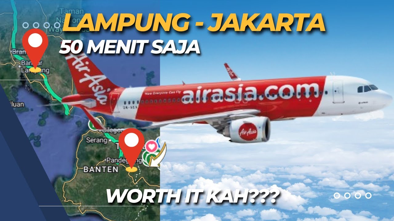 PENERBANGAN SINGKAT LAMPUNG-JAKARTA!!! 700rb naik Air Asia Indonesia - English subtitles