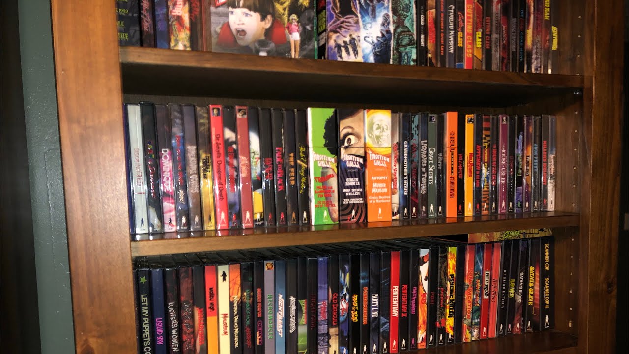 Vinegar Syndrome Complete Collection Overview, Shelf By Shelf, Blu Ray DVD Slipcovers Out of