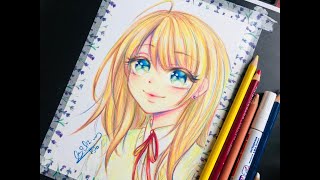 رسم فتاة أنمي لطيفة - مشاركة بمسابقة || Drawing Kawaii Anime Girl