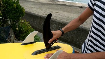 9" Click Fin for inflatable SUP and boards with Air7 box, no screws, click in and go - Kumano Ai!
