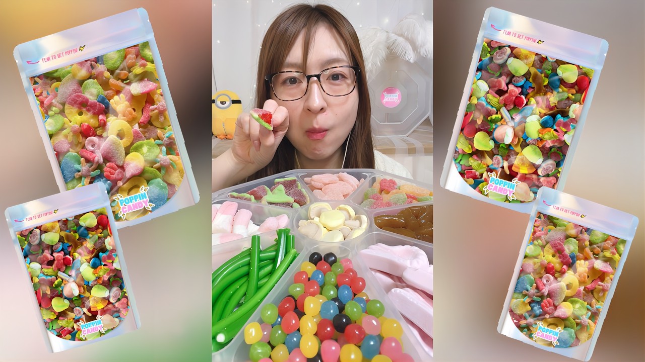 【ASMR】海外のグミパレットが相変わらず不思議だった...｜ 咀嚼音/EatingSounds/Mukbang