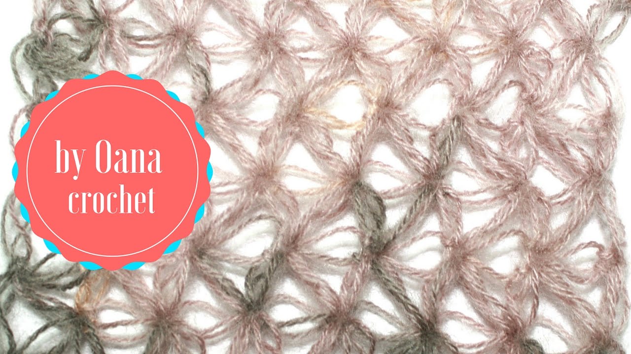 crochet Solomon's knot stitch variation  by Oana