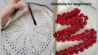 How to crochet rose bouquet blanket !! tutorial for beginners #stepbystep 