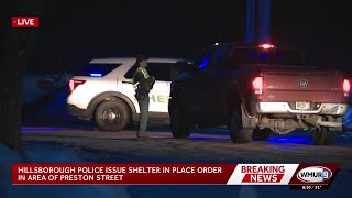 Officers block road in Hillsborough during shelter-in-place