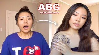 Turning myself into an ABG (asian baby girl) transformation | *shocking*