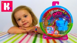 Кошечка с бриллиантами на липучках распаковка игрушки Pets with glitter unboxing toy