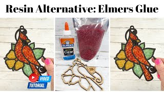 Resin Alternative: Elmer's Glue Faux Stained Glass Suncatcher DIY