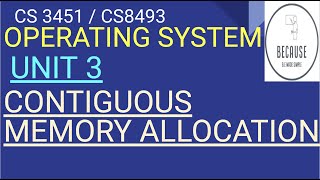 3.5 Contiguous Memory Allocation in Tamil