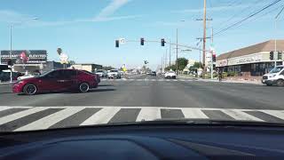 Driving through Beach Blvd in Orange County, Cali