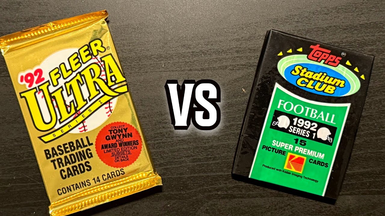 Which pack is worth more? | 1992 Fleer Ultra vs 1992 Topps Stadium Club | Sports Card ASMR