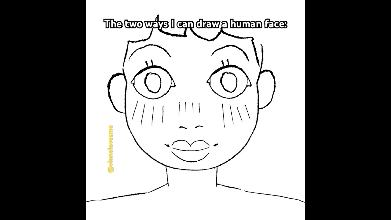 ⚠️scary⚠️The two ways I can draw a human face 