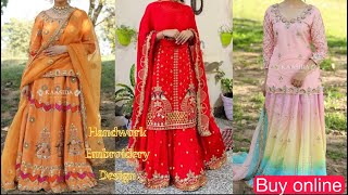 Handwork Embroidery Suit Designs || Buy Online Heavy Party Wear Suits #fashion #trending #handwork