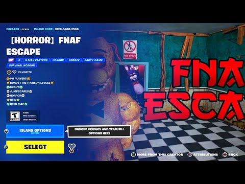 Check out my Fortnite Creative Horror Map (Security Attraction) A Similar  experience to Five Nights At Freddy's with different mechanics and  gameplay! This creative map was created inside of 1.0 not UEFN!!