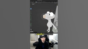Nose / Mouth: Circle select faces & scale down - make a 3d game character in Blender - 2.5 Bug Boots