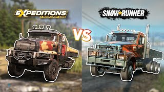 SnowRunner VS Expeditions: A MudRunner Game - Is it Better?