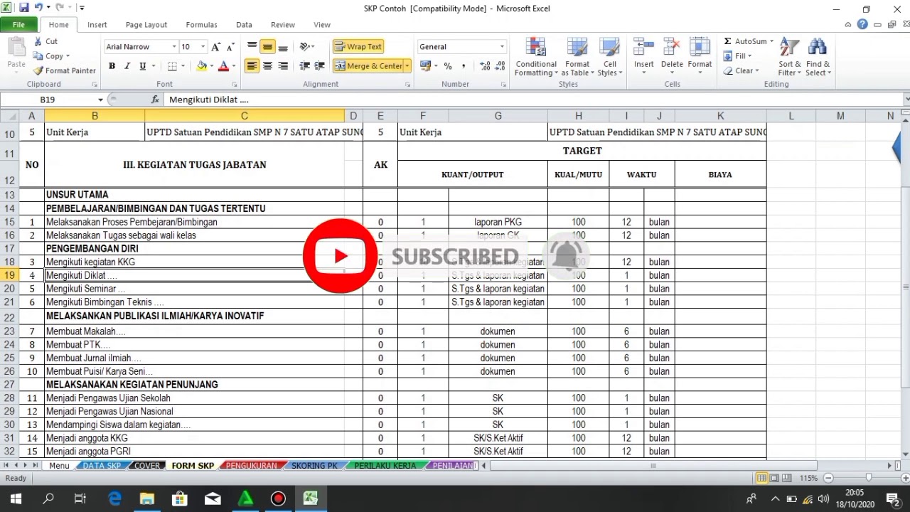 Format SKP Guru tahun 2020 