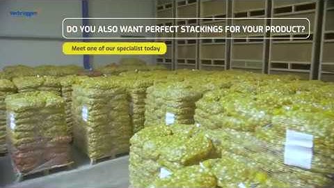 Palletizing | Stacking bags of tulip bulbs | Bag Palletizer machine VPM-5