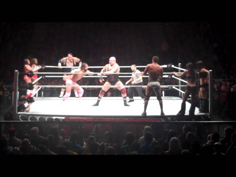 Tons of Funk and Funkadactyls vs Team Rhodes Scholars and Bellas Belfast April 2013.