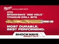 Milwaukee® Shockwave™ Impact Duty Red Helix™ Titanium Drill Bits