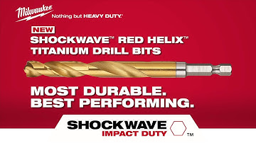 Milwaukee® Shockwave™ Impact Duty Red Helix™ Titanium Drill Bits