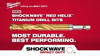 Milwaukee  SHOCKWAVE  Assorted  Dia Titanium  RED HELIX  Impact Duty Drill Bit 