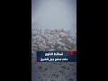 تساقط الثلوج على سفح جبل الشيخ عند الحدود اللبنانية السورية للمرة الأولى منذ 15 عام ا في شهر أيار