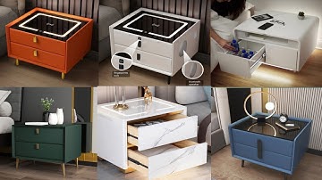 Smart Bedside Table with Wireless USB Charging Creative Multi-Functional Infrared Sensitive LED