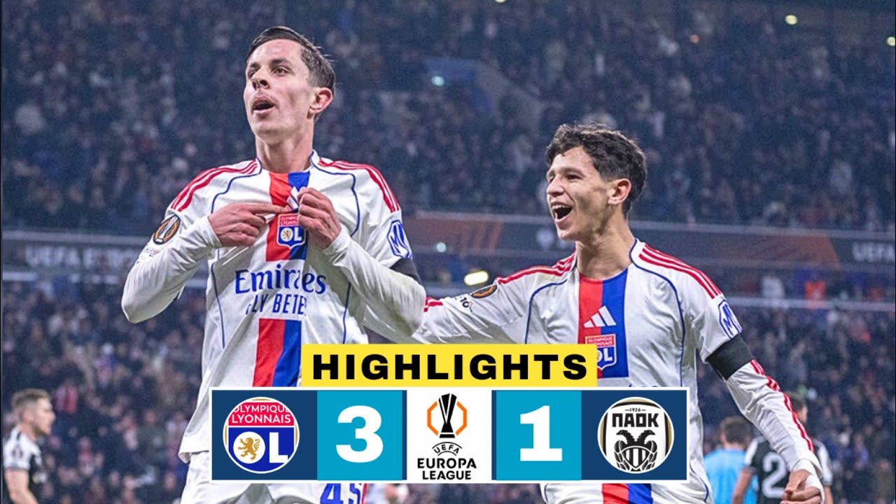 Lyon vs PAOK 3-1 Resumé | Remi Himbert Goal | Europa League Highlights | Khalis Merah | Endrick | OL