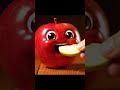 تفاحة حمراء لطيفة تأكل قطعة تفاح بأسلوب ASMR CuteFruit AppleASMR SatisfyingVideo Viral 