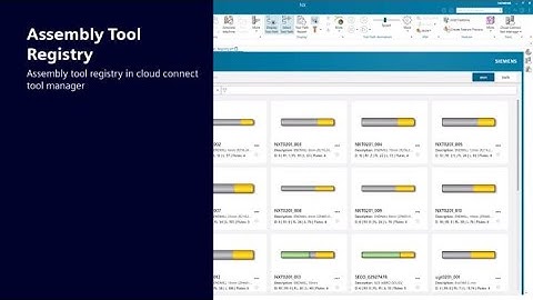 Assembly Tool Registry in NX CAM