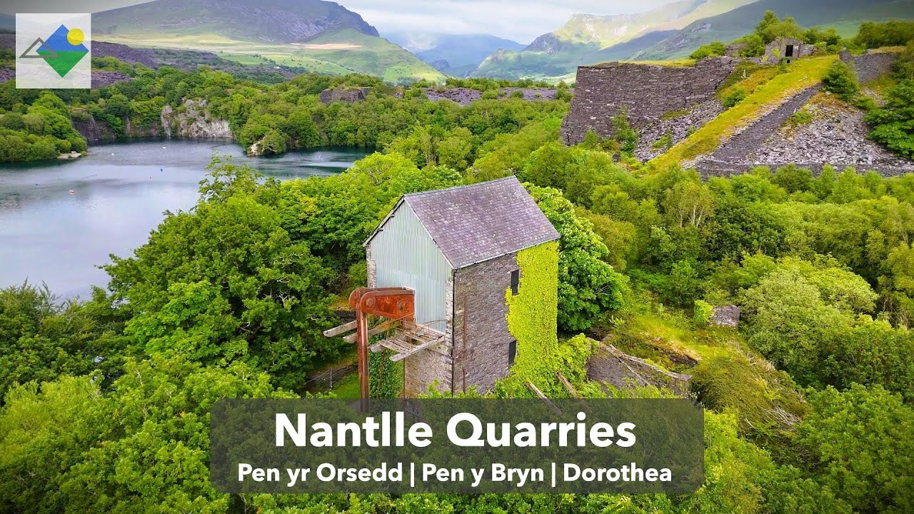 North Wales - Nantlle Abandoned Slate Quarries: Pen yr Orsedd, Pen y Bryn and Dorothea 4K