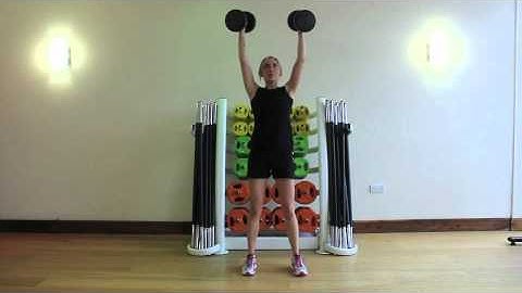 Squat Push Press With Dumbbells