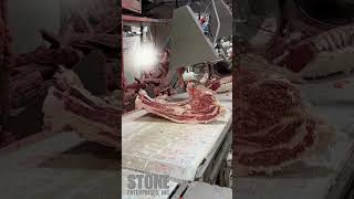 Stone Enterprises Chine saw. Its intended purpose is to remove the Chine bones from the rib tops.•