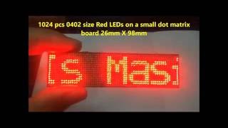 Tiny Dot Matrix Display driven with NXP ARM7 LPC2103