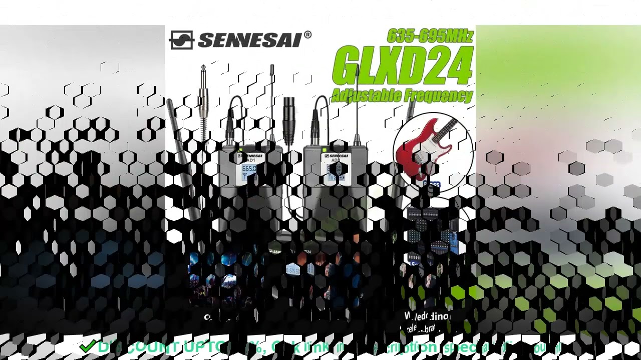 Top QualityGLXD24 Professional UHF Guitar Wireless System Transmitter And Receiver For Electronic