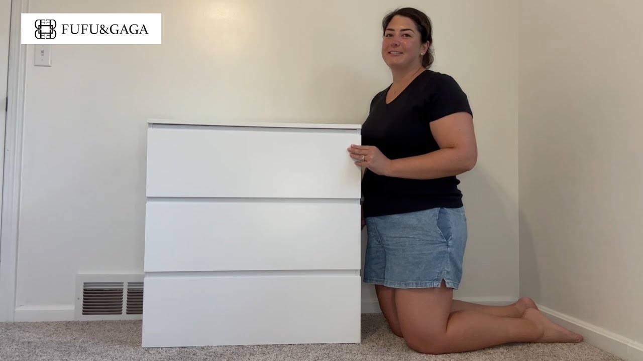 Chest of 3 Drawers Storage Dresser White Sideboard Review | FUFU&GAGA