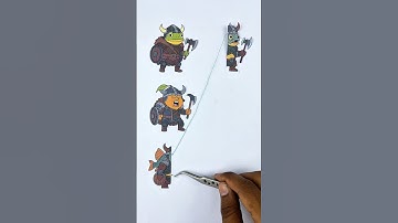 Italian Brainrot Viking North Correcting Rope Challenge Game Paper Craft 🛡️ #challenge #trend