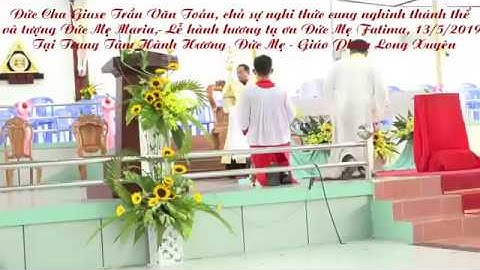 Video: ĐC. Giuse Trần Văn Toản, chủ sự nghi thức kiệu Thánh Thể và  Đức Mẹ - TTHH Tân Hiệp 13/5/2019