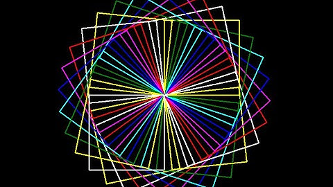 Square Spirograph in Python Turtle