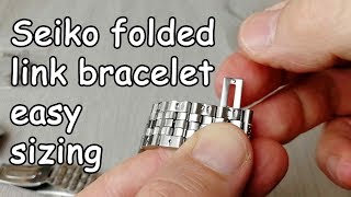 How to easily size a Seiko 5 folded link watch bracelet (SNKL23)