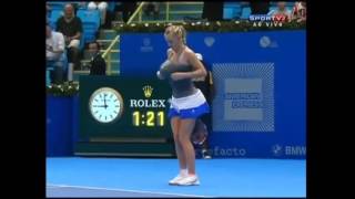 Wozniacki Imitates Serena  Very Funny Tennis Moment!