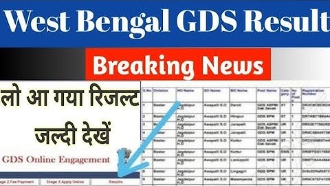 Wb gds cycle 3 Result ||wb cycle 3 result out date | WB gds Cut off 2021 @JobOpportunities10023