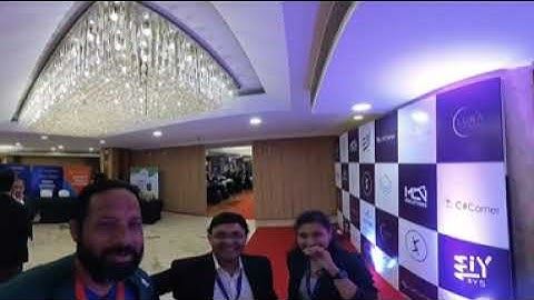 An interaction with fellow participants at Bcrypt 2023 conference. A 360 degree video.