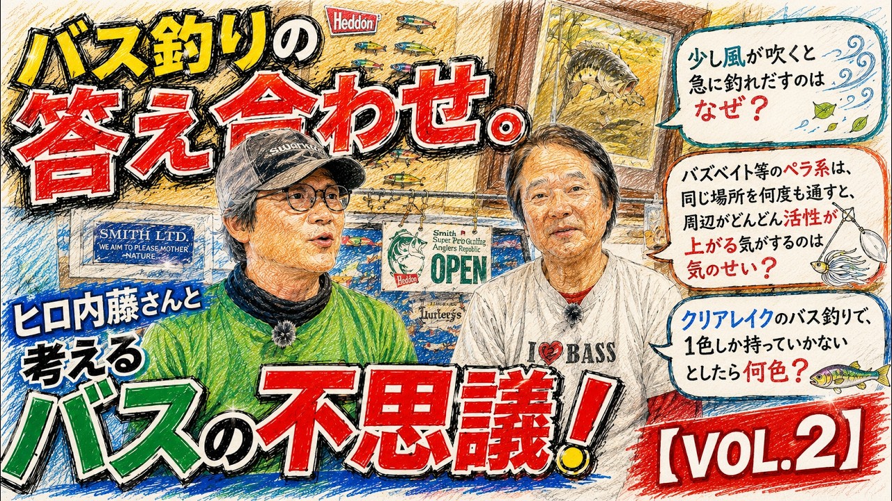 バス釣りの答え合わせ。ヒロ内藤さんと考えるバスの不思議！【VOL.2