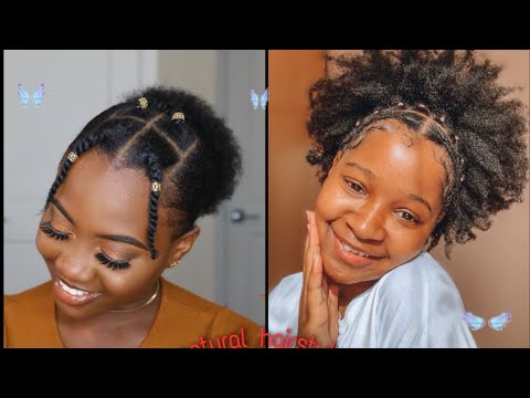 💛🧡 4c hairstyles for short and medium hair/Natural hairstyles for black ...